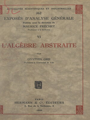 cover image of Exposés d'analyse générale (6)